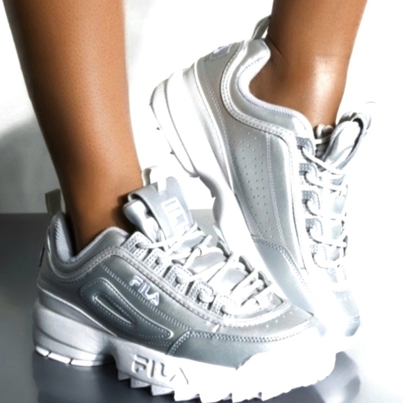 Fila Shoes - Fila Metallic Silver Sneakers